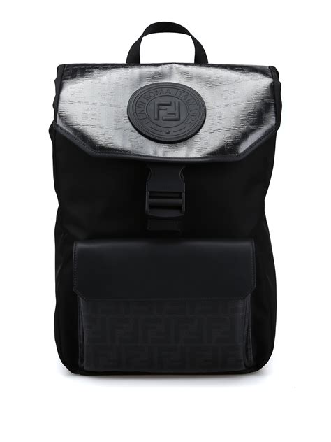 fendi black tech fabric backpack|Backpacks .